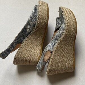 - Vidorreta espadrilles women wedge 37 gray embellishments Vacation Beach Resort